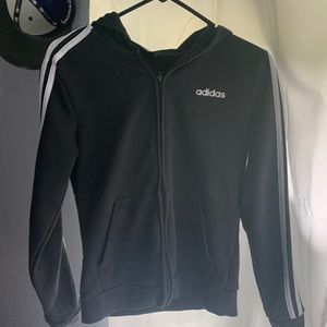 black and white adidas track suit jacket